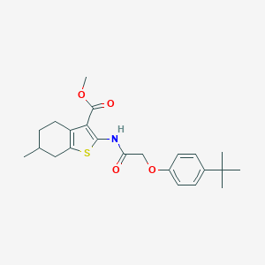 Methyl 2-[[2-(4-tert-butylphenoxy)acetyl]amino]-6-methyl-4,5,6,7-tetrahydro-1-benzothiophene-3-carboxylate