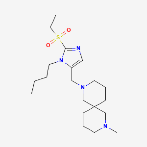 2-[(3-Butyl-2-ethylsulfonylimidazol-4-yl)methyl]-8-methyl-2,8-diazaspiro[5.5]undecane