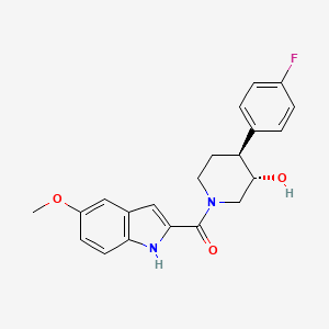 [(3S,4S)-4-(4-fluorophenyl)-3-hydroxypiperidin-1-yl]-(5-methoxy-1H-indol-2-yl)methanone