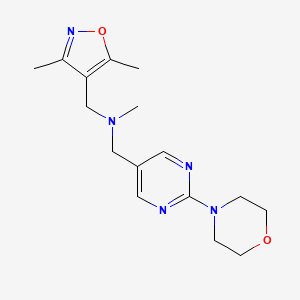 molecular formula C16H23N5O2 B3798153 1-(3,5-dimethylisoxazol-4-yl)-N-methyl-N-[(2-morpholin-4-ylpyrimidin-5-yl)methyl]methanamine 