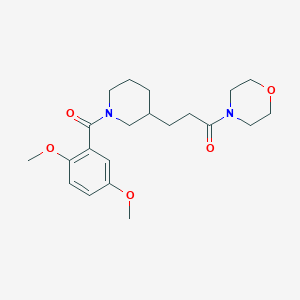 4-{3-[1-(2,5-dimethoxybenzoyl)-3-piperidinyl]propanoyl}morpholine