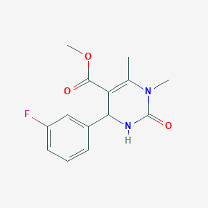 Methyl 4-(3-fluorophenyl)-1,6-dimethyl-2-oxo-1,2,3,4-tetrahydropyrimidine-5-carboxylate