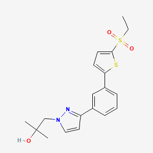 1-(3-{3-[5-(ethylsulfonyl)-2-thienyl]phenyl}-1H-pyrazol-1-yl)-2-methyl-2-propanol