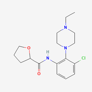 molecular formula C17H24ClN3O2 B3798208 N-[3-chloro-2-(4-ethylpiperazin-1-yl)phenyl]tetrahydrofuran-2-carboxamide 