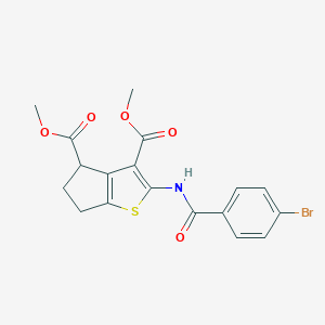 dimethyl 2-[(4-bromobenzoyl)amino]-5,6-dihydro-4H-cyclopenta[b]thiophene-3,4-dicarboxylate