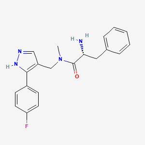 N-{[5-(4-fluorophenyl)-1H-pyrazol-4-yl]methyl}-N-methyl-D-phenylalaninamide hydrochloride