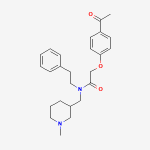 2-(4-acetylphenoxy)-N-[(1-methyl-3-piperidinyl)methyl]-N-(2-phenylethyl)acetamide