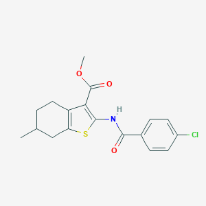 Methyl 2-[(4-chlorobenzoyl)amino]-6-methyl-4,5,6,7-tetrahydro-1-benzothiophene-3-carboxylate