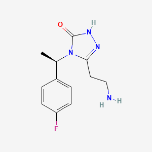 5-(2-aminoethyl)-4-[(1R)-1-(4-fluorophenyl)ethyl]-2,4-dihydro-3H-1,2,4-triazol-3-one