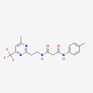 N-(4-methylphenyl)-N'-{2-[4-methyl-6-(trifluoromethyl)pyrimidin-2-yl]ethyl}malonamide