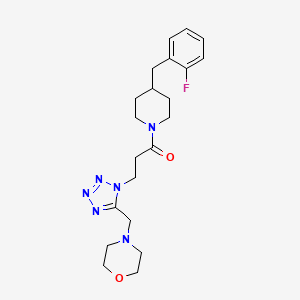 4-[(1-{3-[4-(2-fluorobenzyl)-1-piperidinyl]-3-oxopropyl}-1H-tetrazol-5-yl)methyl]morpholine