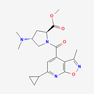 methyl (2S,4R)-1-[(6-cyclopropyl-3-methylisoxazolo[5,4-b]pyridin-4-yl)carbonyl]-4-(dimethylamino)pyrrolidine-2-carboxylate