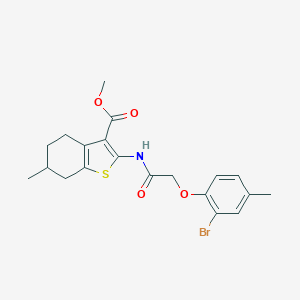 Methyl 2-{[(2-bromo-4-methylphenoxy)acetyl]amino}-6-methyl-4,5,6,7-tetrahydro-1-benzothiophene-3-carboxylate