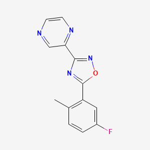 5-(5-Fluoro-2-methylphenyl)-3-pyrazin-2-yl-1,2,4-oxadiazole