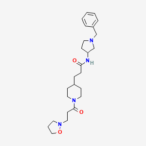 molecular formula C25H38N4O3 B3798396 N-(1-benzylpyrrolidin-3-yl)-3-[1-[3-(1,2-oxazolidin-2-yl)propanoyl]piperidin-4-yl]propanamide 