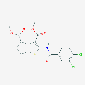dimethyl 2-[(3,4-dichlorobenzoyl)amino]-5,6-dihydro-4H-cyclopenta[b]thiophene-3,4-dicarboxylate