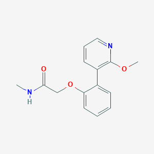 molecular formula C15H16N2O3 B3798426 2-[2-(2-methoxypyridin-3-yl)phenoxy]-N-methylacetamide 