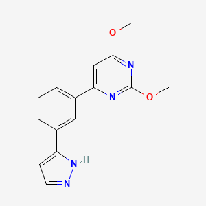 2,4-dimethoxy-6-[3-(1H-pyrazol-3-yl)phenyl]pyrimidine