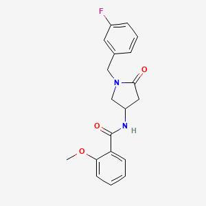 N-[1-(3-fluorobenzyl)-5-oxo-3-pyrrolidinyl]-2-methoxybenzamide