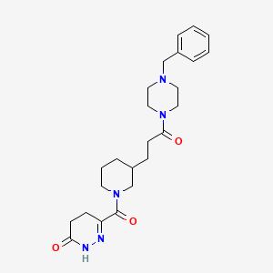 3-[3-[3-(4-benzylpiperazin-1-yl)-3-oxopropyl]piperidine-1-carbonyl]-4,5-dihydro-1H-pyridazin-6-one