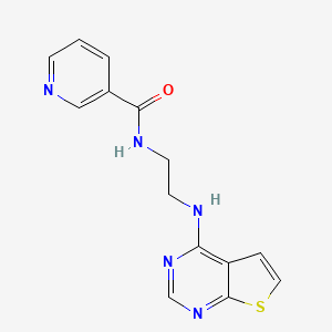 N-[2-(thieno[2,3-d]pyrimidin-4-ylamino)ethyl]pyridine-3-carboxamide