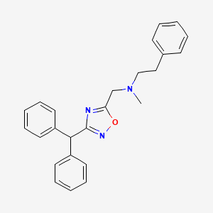 N-{[3-(diphenylmethyl)-1,2,4-oxadiazol-5-yl]methyl}-N-methyl-2-phenylethanamine