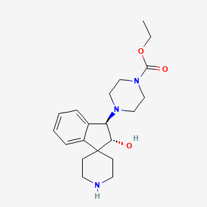 ethyl 4-[(1R,2R)-2-hydroxyspiro[1,2-dihydroindene-3,4'-piperidine]-1-yl]piperazine-1-carboxylate