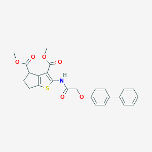 dimethyl 2-{[([1,1'-biphenyl]-4-yloxy)acetyl]amino}-5,6-dihydro-4H-cyclopenta[b]thiophene-3,4-dicarboxylate