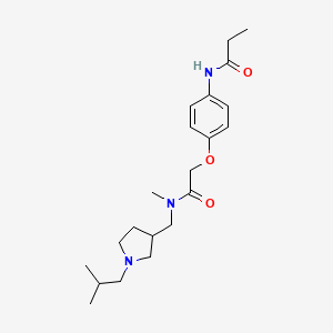 N-(4-{2-[[(1-isobutylpyrrolidin-3-yl)methyl](methyl)amino]-2-oxoethoxy}phenyl)propanamide