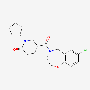 5-[(7-chloro-2,3-dihydro-1,4-benzoxazepin-4(5H)-yl)carbonyl]-1-cyclopentyl-2-piperidinone