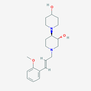 molecular formula C20H30N2O3 B3798543 (3'R*,4'R*)-1'-[(2E)-3-(2-methoxyphenyl)-2-propen-1-yl]-1,4'-bipiperidine-3',4-diol 