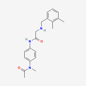 molecular formula C20H25N3O2 B3798562 N-{4-[acetyl(methyl)amino]phenyl}-2-[(2,3-dimethylbenzyl)amino]acetamide 