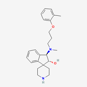 molecular formula C24H32N2O2 B3798588 (1R,2R)-1-[methyl-[3-(2-methylphenoxy)propyl]amino]spiro[1,2-dihydroindene-3,4'-piperidine]-2-ol 