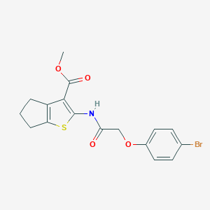 molecular formula C17H16BrNO4S B379859 methyl 2-{[(4-bromophenoxy)acetyl]amino}-5,6-dihydro-4H-cyclopenta[b]thiophene-3-carboxylate CAS No. 5972-32-7