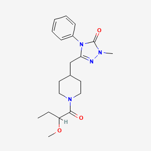 5-{[1-(2-methoxybutanoyl)piperidin-4-yl]methyl}-2-methyl-4-phenyl-2,4-dihydro-3H-1,2,4-triazol-3-one