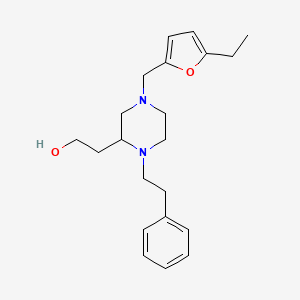 2-[4-[(5-ethyl-2-furyl)methyl]-1-(2-phenylethyl)-2-piperazinyl]ethanol