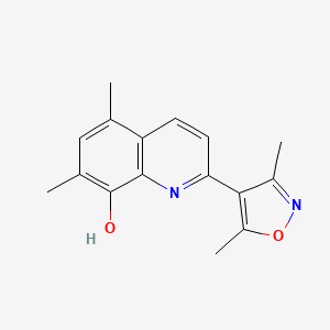 2-(3,5-dimethylisoxazol-4-yl)-5,7-dimethylquinolin-8-ol