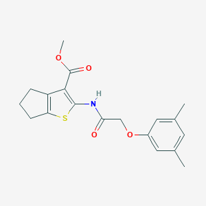 molecular formula C19H21NO4S B379866 methyl 2-{[(3,5-dimethylphenoxy)acetyl]amino}-5,6-dihydro-4H-cyclopenta[b]thiophene-3-carboxylate 