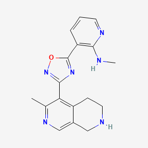 N-methyl-3-[3-(3-methyl-5,6,7,8-tetrahydro-2,7-naphthyridin-4-yl)-1,2,4-oxadiazol-5-yl]pyridin-2-amine