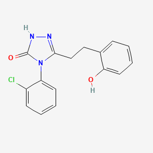 molecular formula C16H14ClN3O2 B3798682 4-(2-chlorophenyl)-5-[2-(2-hydroxyphenyl)ethyl]-2,4-dihydro-3H-1,2,4-triazol-3-one 