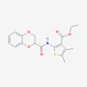 Ethyl 2-[(2,3-dihydro-1,4-benzodioxin-2-ylcarbonyl)amino]-4,5-dimethylthiophene-3-carboxylate