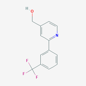 molecular formula C13H10F3NO B3798709 {2-[3-(trifluoromethyl)phenyl]pyridin-4-yl}methanol 