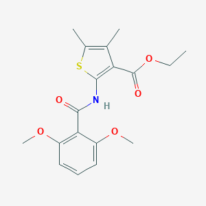 molecular formula C18H21NO5S B379872 Ethyl 2-[(2,6-dimethoxybenzoyl)amino]-4,5-dimethylthiophene-3-carboxylate CAS No. 302803-42-5