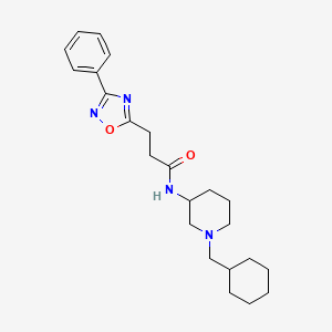 N-[1-(cyclohexylmethyl)-3-piperidinyl]-3-(3-phenyl-1,2,4-oxadiazol-5-yl)propanamide