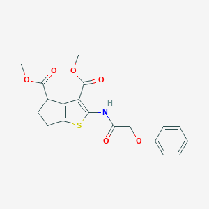 dimethyl 2-[(phenoxyacetyl)amino]-5,6-dihydro-4H-cyclopenta[b]thiophene-3,4-dicarboxylate