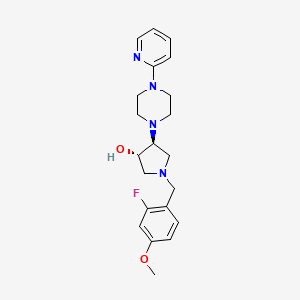 (3S*,4S*)-1-(2-fluoro-4-methoxybenzyl)-4-[4-(2-pyridinyl)-1-piperazinyl]-3-pyrrolidinol