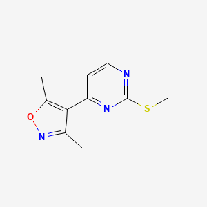 molecular formula C10H11N3OS B3798759 4-(3,5-dimethyl-4-isoxazolyl)-2-(methylthio)pyrimidine 