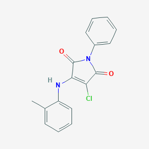 molecular formula C17H13ClN2O2 B379876 3-chloro-1-phenyl-4-(2-toluidino)-1H-pyrrole-2,5-dione CAS No. 251640-01-4