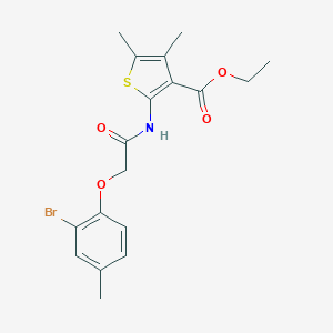 Ethyl 2-{[(2-bromo-4-methylphenoxy)acetyl]amino}-4,5-dimethyl-3-thiophenecarboxylate