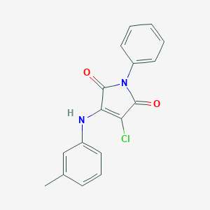 molecular formula C17H13ClN2O2 B379878 3-chloro-1-phenyl-4-(3-toluidino)-1H-pyrrole-2,5-dione CAS No. 302803-91-4